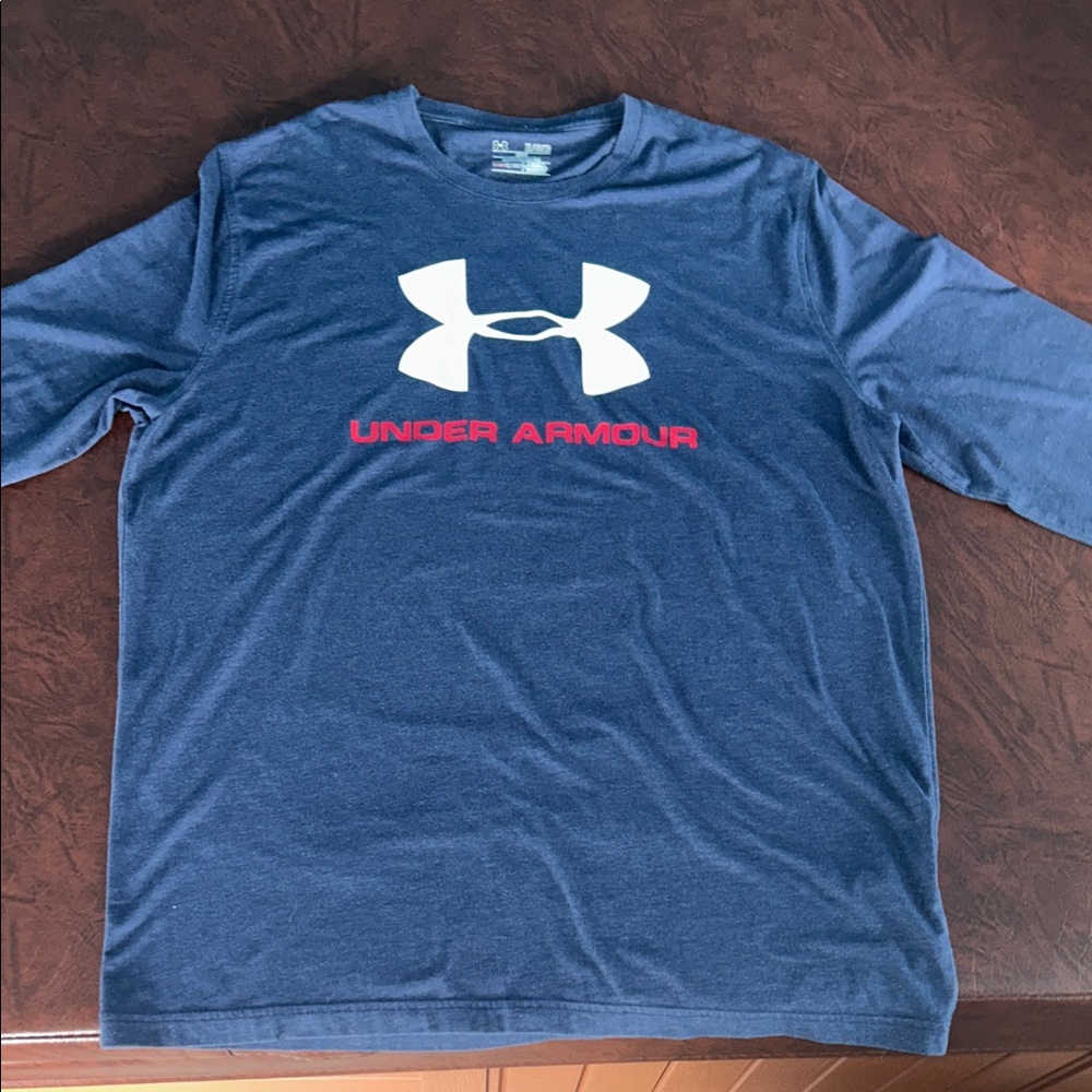 Under Armour Men's Long Sleeve Blue Tee